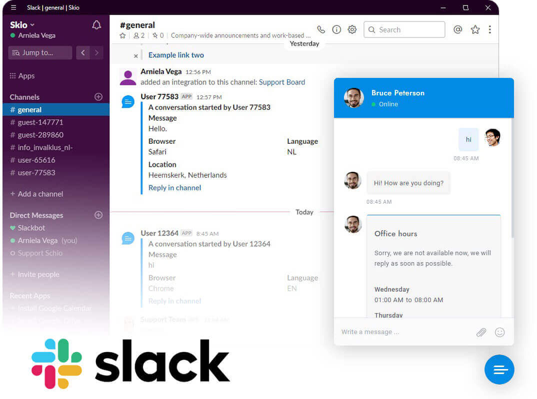 دردشة WordPress مدعومة بـ Slack