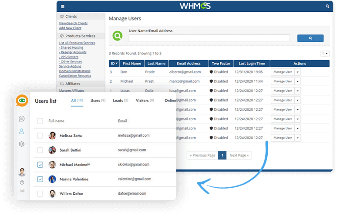 WHMCS details